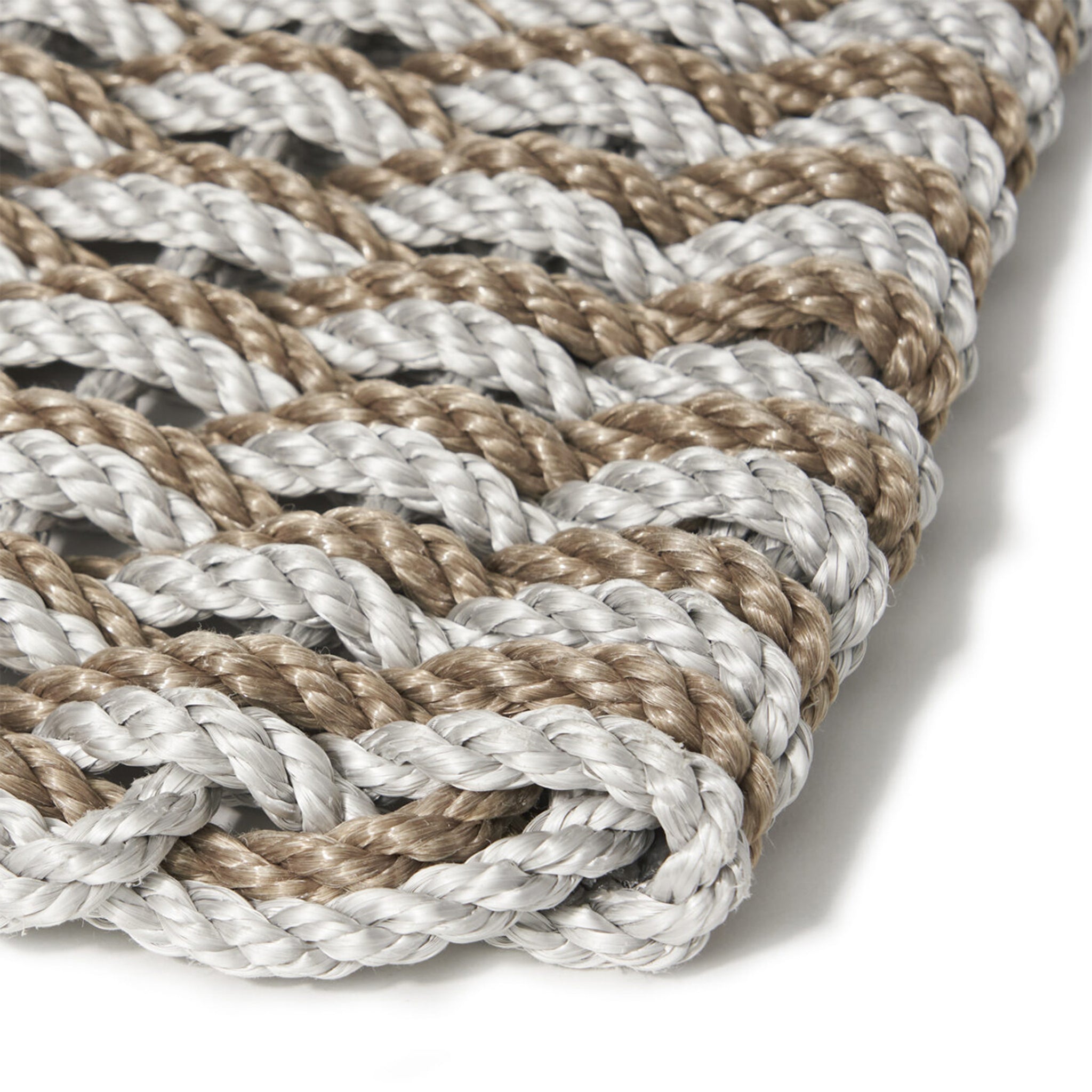 Large Charcoal Braided Rope Doormat - Hudson Grace