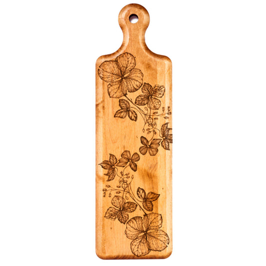 Laura Zindel Artisan Maple Plank Serving Board-Wild Hydrangea