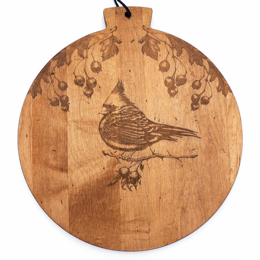 Laura Zindel Artisan Round Serving Board-Cardinal