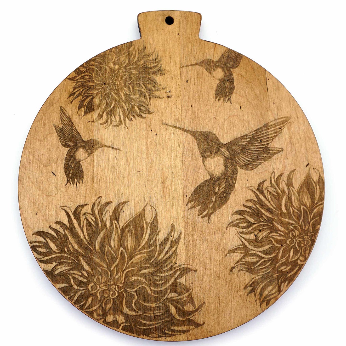 Laura Zindel Artisan Round Serving Board-Hummingbird