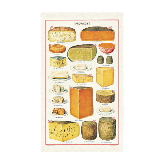 Cavallini Tea Towel-Cheese