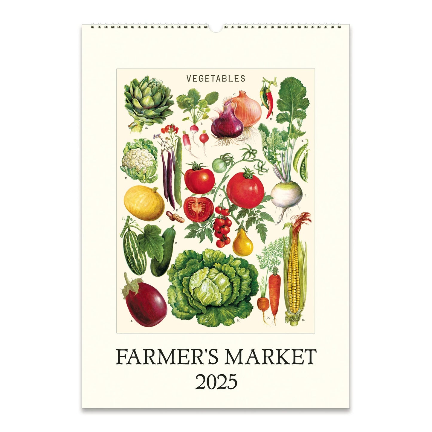 Cavallini Wall Calendar-Farmer's Market 2025