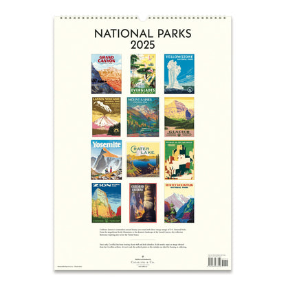 Cavallini Wall Calendar-National Parks 2025