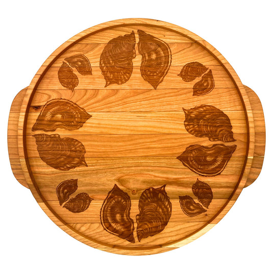 Laura Zindel Cherry Round Serving Tray-Oysters