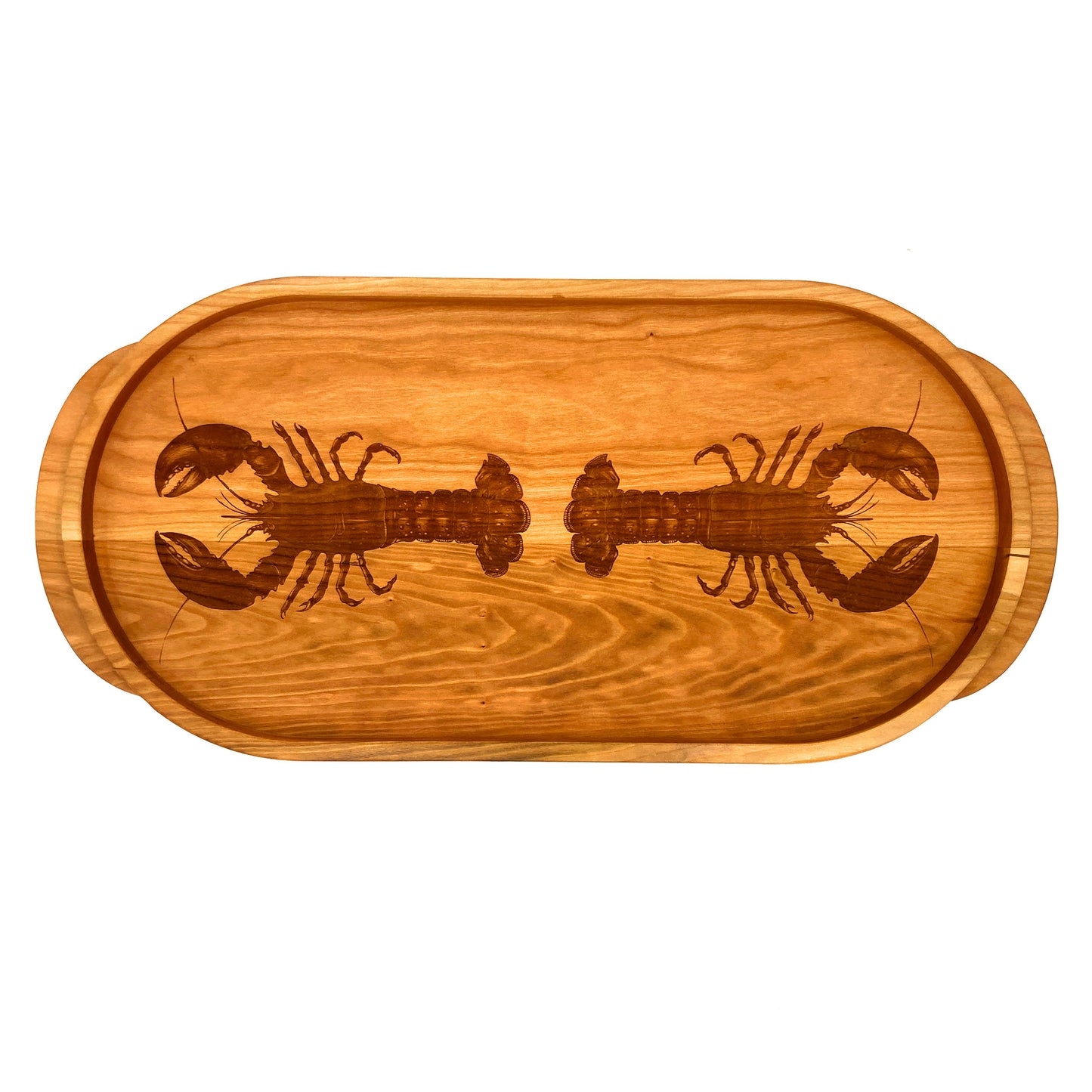 Laura Zindel Cherry Oval Wooden Serving Tray - More designs available