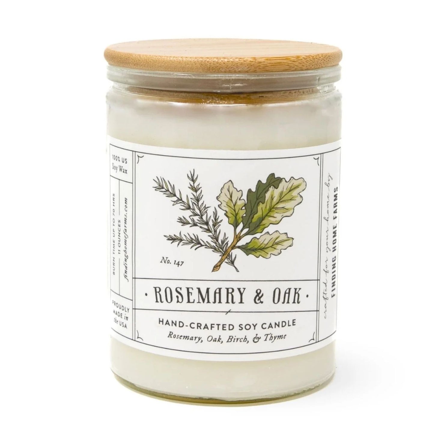 Rosemary & Oak Soy Candle-Large