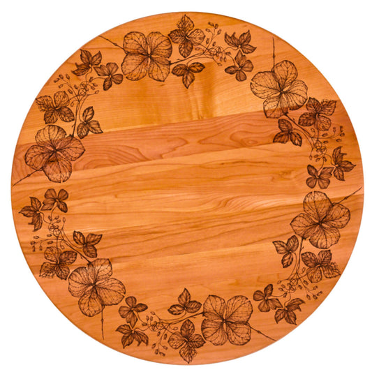 Laura Zindel Cherry 22" Lazy Susan - Wild Hydrangea