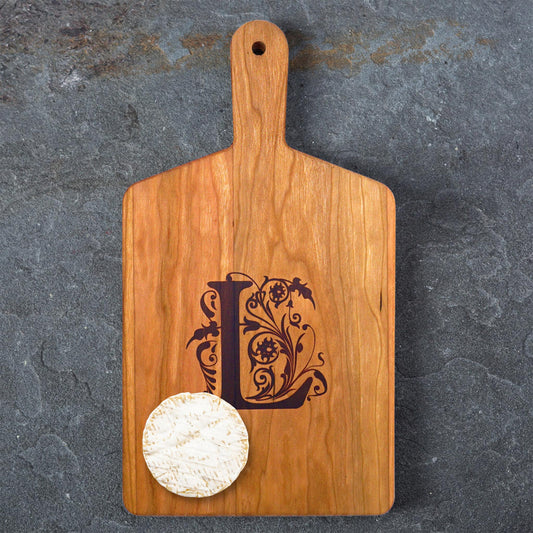 Monogrammed Cherry Cheese Board