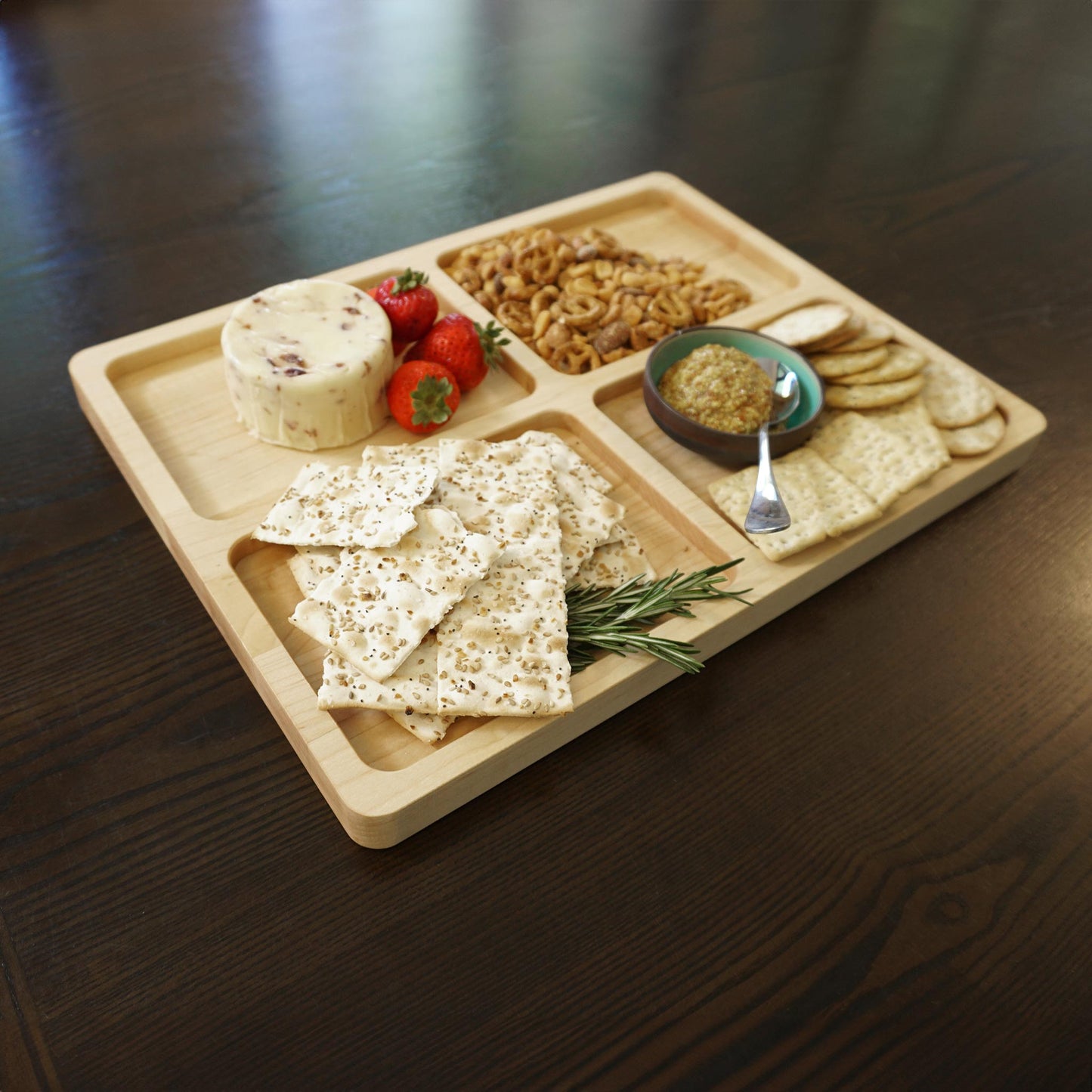 Maple Divided Serving Board-16" x 12"