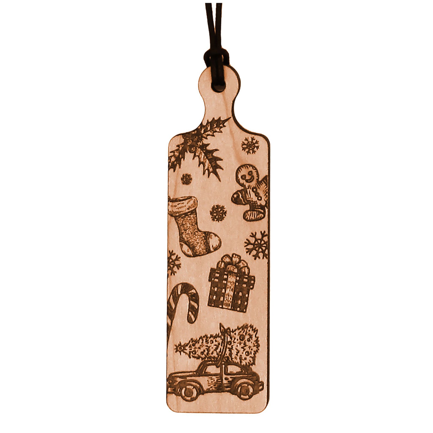 Novelty Plank Ornament-Christmas