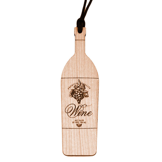 Novelty Wine Bottle Ornament-Vintage Wine Label