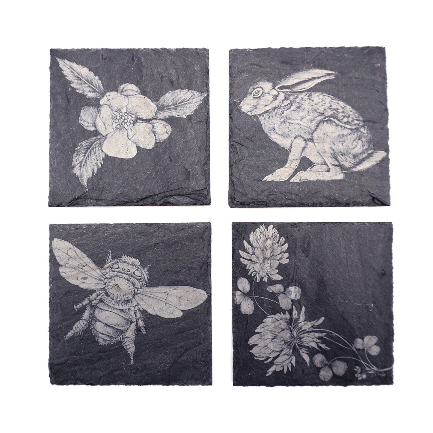 Laura Zindel Slate Coasters - Spring