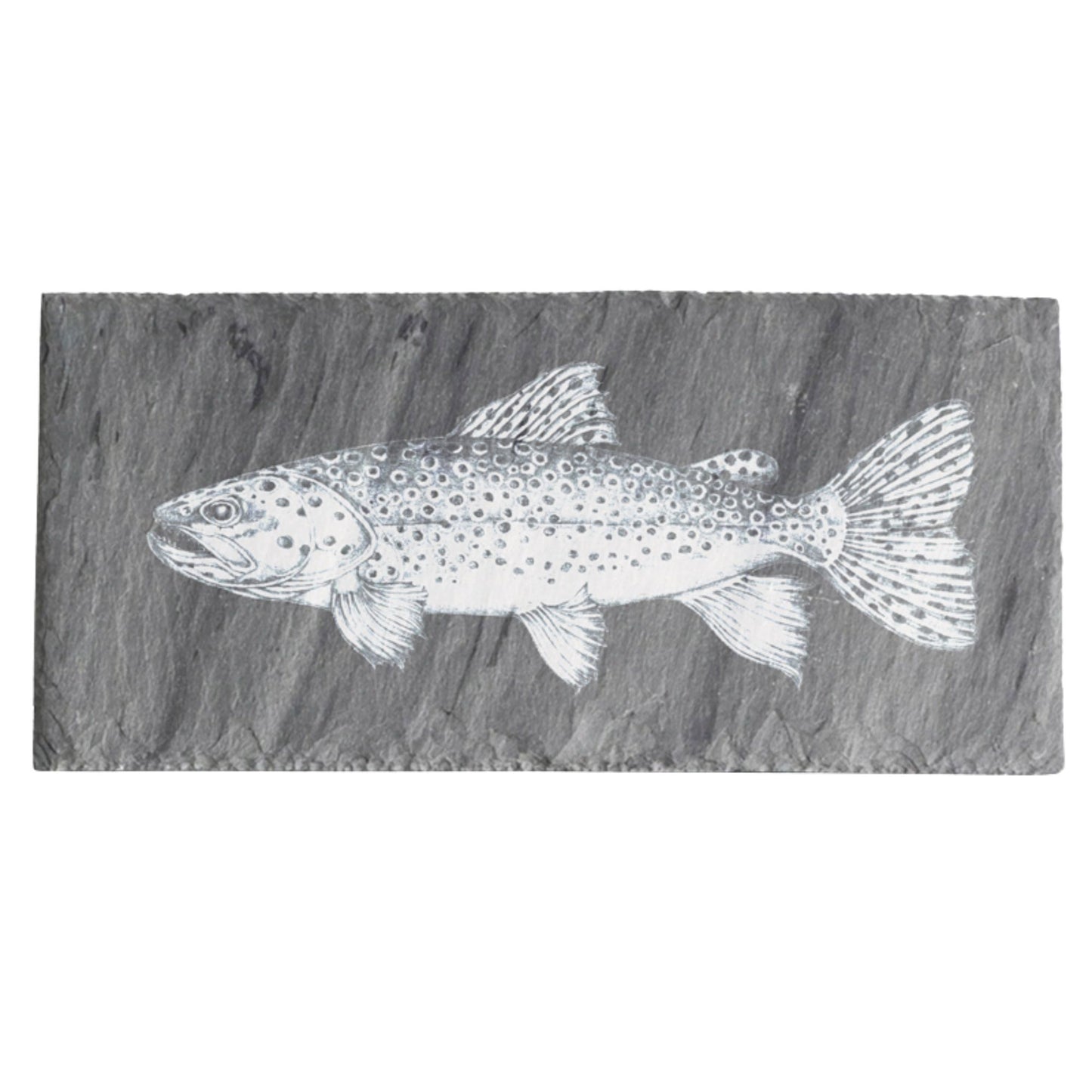 Laura Zindel Sm. Rectangle Slate Serving Board-Brown Trout