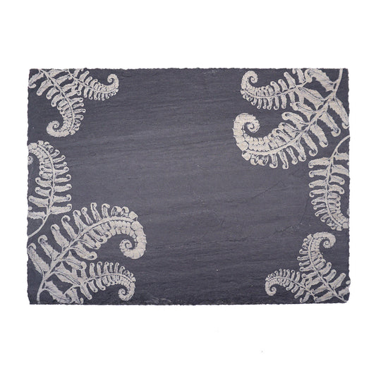 Laura Zindel Slate Rectangle Serving Tray-Fern