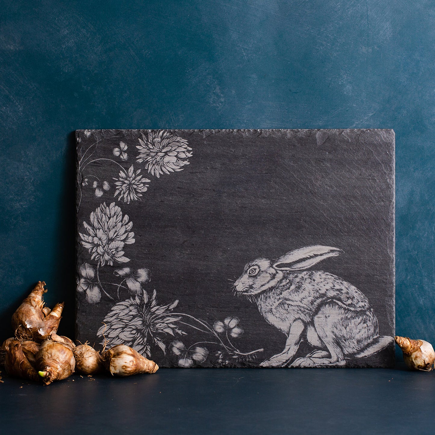 Laura Zindel Slate Rectangle Serving Tray-Hare