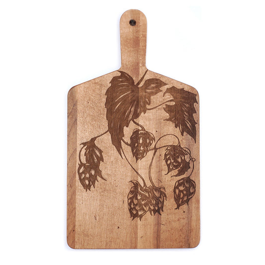 Laura Zindel Artisan Maple Rectangle Handled Serving Board - Hops