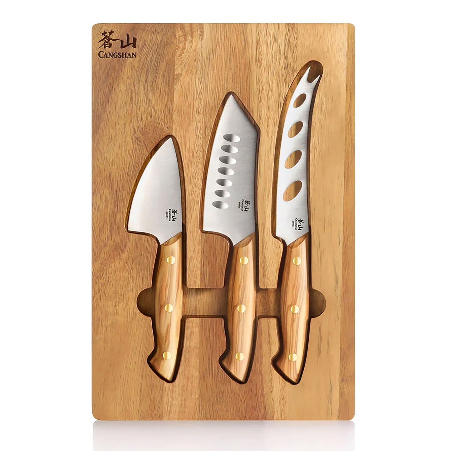 Cangshan Oliv 3 Piece Cheese Knife Set