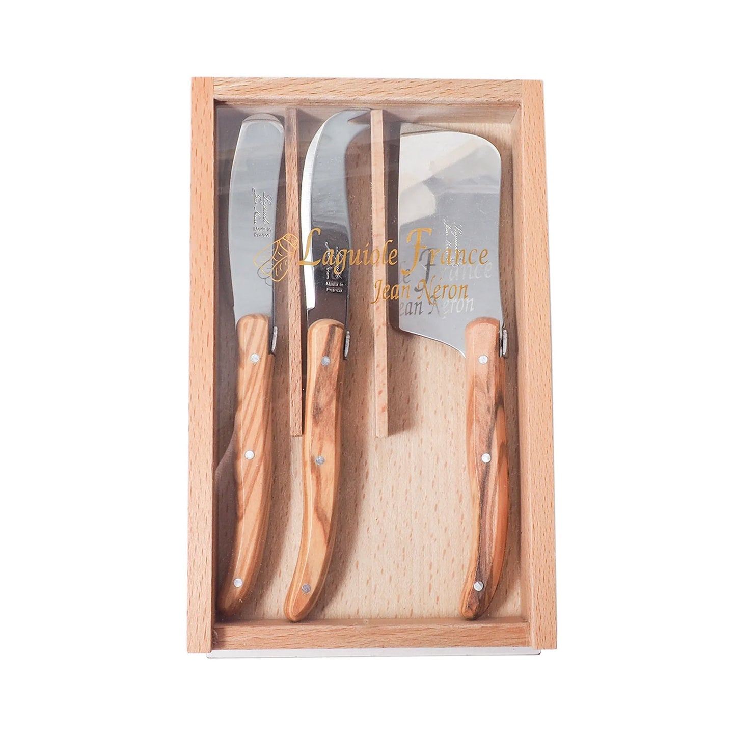 Laguoile Cheese Knife Set-Olivewood