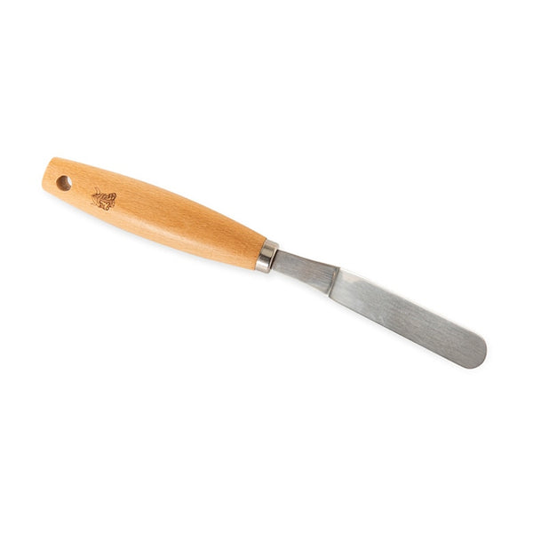 Winco TOS-4 Icing Spatula, 4-1/4 Blade, Offset, Wood Handle - Win Depot